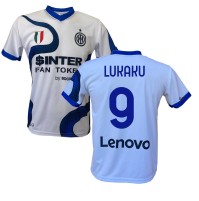 Maglia  Inter trasferta Lukaku 9 ufficiale  replica 2021/22  bianca Away